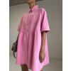 OVERSIZED DENIM ŠATY pink