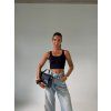 STRETCHOVÝ CROP TOP black