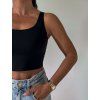 STRETCHOVÝ CROP TOP black