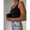 STRETCHOVÝ CROP TOP black