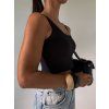 STRETCHOVÝ CROP TOP black