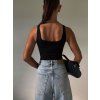 STRETCHOVÝ CROP TOP black
