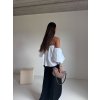 BARDOT TOP S BALONOVÝMI RUKÁVY white