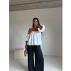 BARDOT TOP S BALONOVÝMI RUKÁVY white