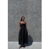 MIDI ŠATY S ŽABIČKOVÁNÍM black