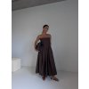 KORZETOVÉ MIDI ŠATY brown
