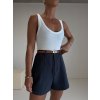 ŠORTKY S VYSOKÝM PASEM navy
