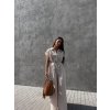 KOŠILOVÉ MAXI ŠATY beige