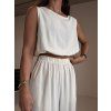 KOMPLET KALHOTY S ROZPARKEM + TOP cream