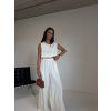 KOMPLET KALHOTY S ROZPARKEM + TOP cream