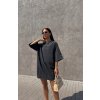 TRIČKOVÉ OVERSIZED ŠATY black