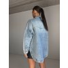 OVERSIZED DENIM KOŠILE S KAPSAMI light blue