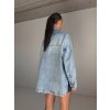 OVERSIZED DENIM KOŠILE S KAPSAMI blue