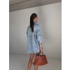 OVERSIZED DENIM KOŠILE S KAPSAMI blue