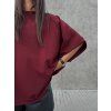 BOXY TRIKO - heavy cotton - bordo