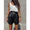 KOŽENKOVÉ ŠORTKY black