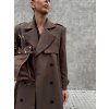 SEMIŠOVÝ TRENCH COAT brown