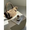 SEMIŠOVÁ SHOPPER BAG S PÁSKEM taupe
