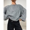 MĚKKÝ SVETR S PODÍLEM VLNY  grey