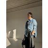 OVERSIZED DENIM KOŠILE S KAPSAMI blue