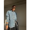 OVERSIZED DENIM KOŠILE S KAPSAMI blue