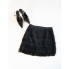 SUKNĚ S TŘÁSNĚMI black