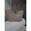 VELKÁ KOŽENÁ SHOPPER BAG "Y" beige