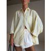 OVERSIZED KOŠILE S PROUŽKEM yellow