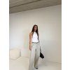 WIDE LEG DŽÍNY beige