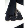 CARDIGAN S KRAJKOU NA RUKÁVECH black