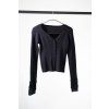 CARDIGAN S KRAJKOU NA RUKÁVECH black