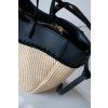 SLAMĚNÁ SHOPPER BAG beige/black