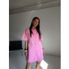 OVERSIZED KOŠILOVÉ DENIM ŠATY pink