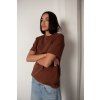 TRIČKO S ELASTANEM heavy cotton - oversized brown