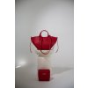 KOŽENÁ SHOPPER BAG SMALL red