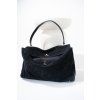 KOŽENÁ SEMIŠOVÁ KABELKA S KLOPOU black