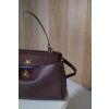 MALÁ KOŽENÁ KABELKA S KLOPOU dark brown