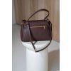 MALÁ KOŽENÁ KABELKA S KLOPOU dark brown