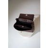 MALÁ KOŽENÁ KABELKA S KLOPOU dark brown