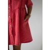 OVERSIZED DENIM ŠATY red