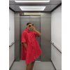 OVERSIZED DENIM ŠATY red