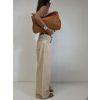 WIDE LEG DŽÍNY beige