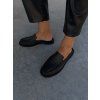 KOŽENÉ MULES MOKASÍNY black