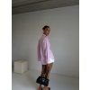 OVERSIZED PRUHOVANÁ KOŠILE pink