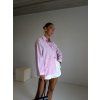 OVERSIZED PRUHOVANÁ KOŠILE pink