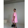 DENIM OVERSIZED ŠATY pink