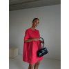 DENIM OVERSIZED ŠATY red