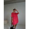 DENIM OVERSIZED ŠATY red