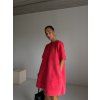 DENIM OVERSIZED ŠATY red