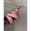 KOŽENÝ PÁSEK SE ZLATOU SPONOU pastel pink